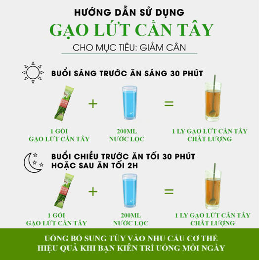 GẠO LỨT CẦN TÂY - Giữ dáng đẹp da thanh lọc cơ thể