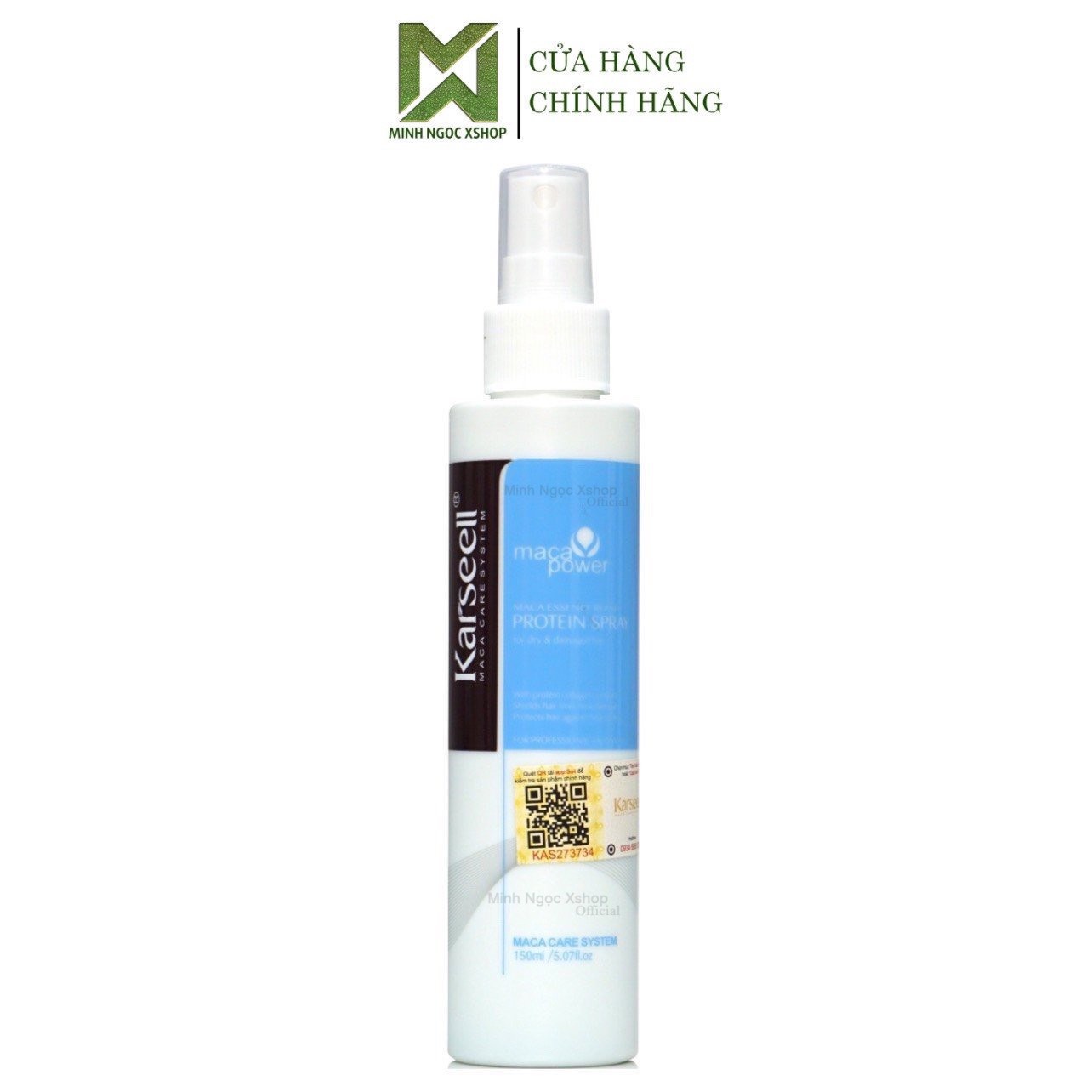 Xịt dưỡng chống cháy tóc Karseell Protein Spray 150ml, xịt trước sấy bảo vệ nhiệt