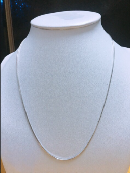 Dây chuyền BẠC THẬT 100% tinh khiết kiểu sợi mì (rắn)