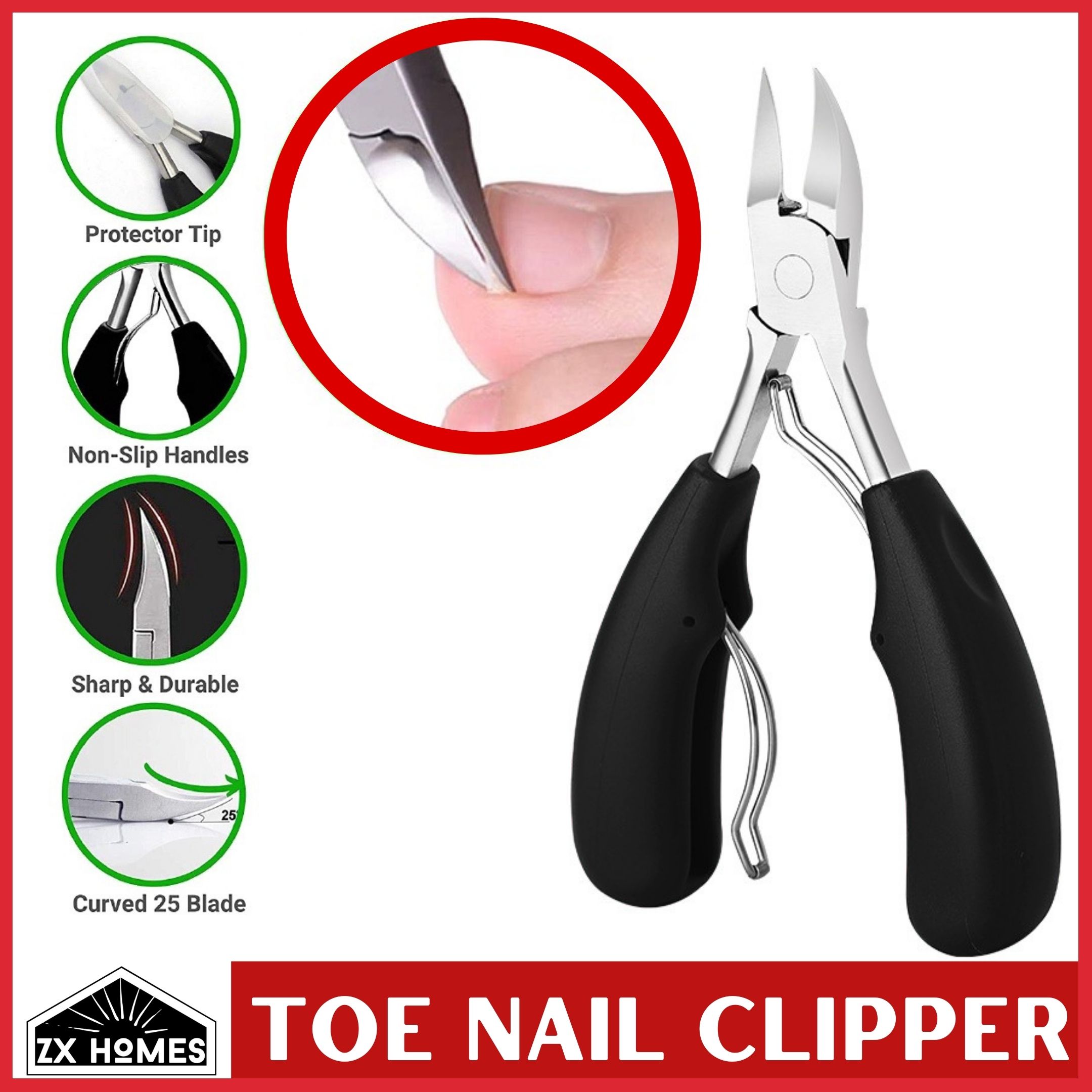 11PCS Toenail Clippers for Thick Nails, Ingrown Toenail Tools Removal Kit  for Seniors, Professional Toe Nail Clipper Adult Long Handle, Pedicure Kit  Set Nail Cutter Manicure Tool