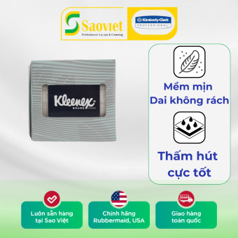Khăn lau mặt Kleenex cao cấp 2 lớp giấy siệu mịn và thấm hút cực tốt, không gây kích ứng da |SAOVIETCO| SKU:93000