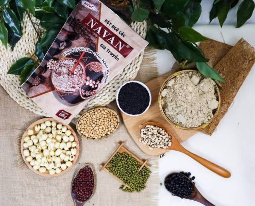 Bột ngũ cốc Navan nhiều loại hạt 800gr date luôn mới