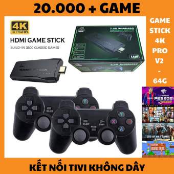 Máy Chơi Game Cầm Tay Không Dây Game Stick 4K V2 PRO 2023 32GB, 64GB