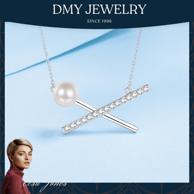 DMY Jewelry Diamond Ring For Women/Moisanite Ring/Moissanite Diamond Ring/Moissanite Jewelry/Woman Jewellery Ring/925 Silver Ring/Silver Ring Women/Moissanite Ring Gra/Moissanite Ring 0.5 Caret/X-shaped Pearl Necklace