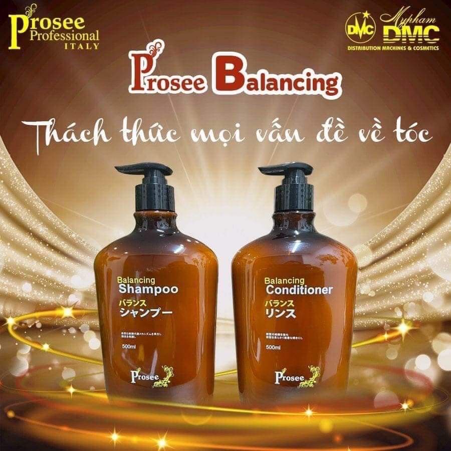 Cặp dầu gội xả chống rụng tóc, hạn chế dầu, gàu Prosee Balancing 500ml I 500ml