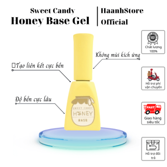Sweet Candy Sơn Gel Base liên kết cực bền Hàn quốc, Honey Base Gel chính hãng 10ml