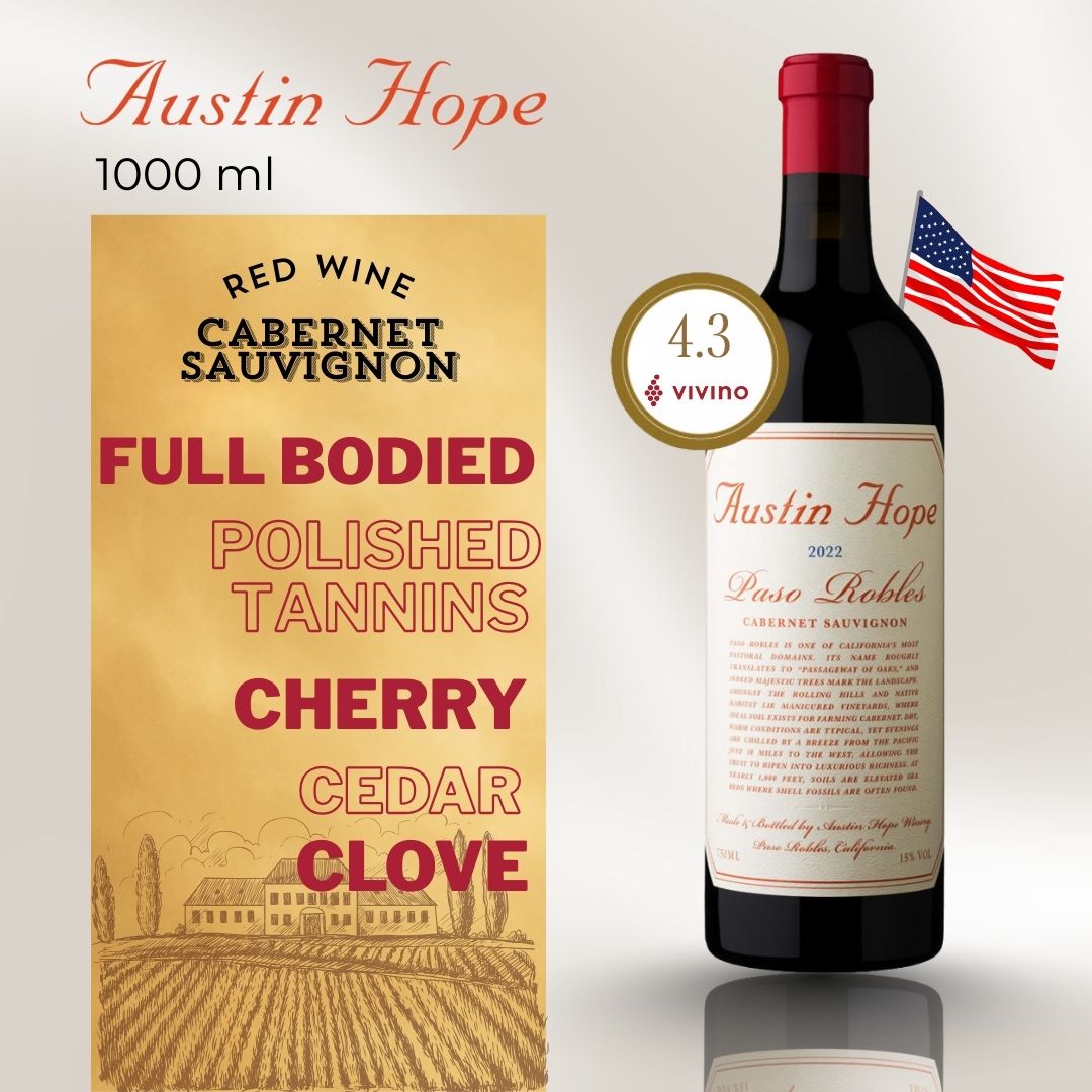 Austin Hope Cabernet Sauvignon Paso Robles - Full-Bodied, Smooth