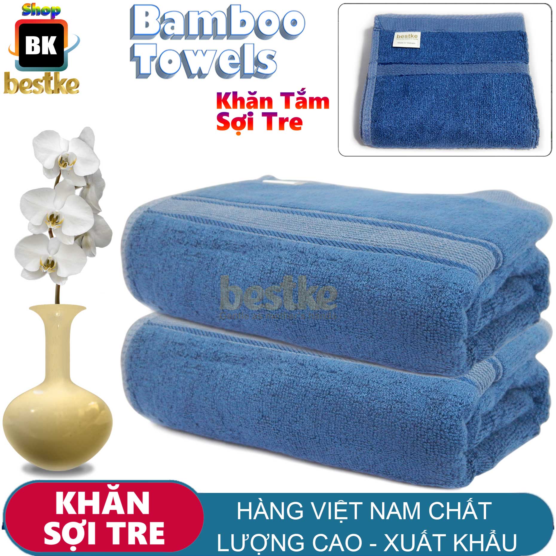 Khăn tắm , khăn sợi tre , khăn trẻ em siêu mềm mịn và thấm hút , combo 2 cái 2 màu như hình , khăn đẹp