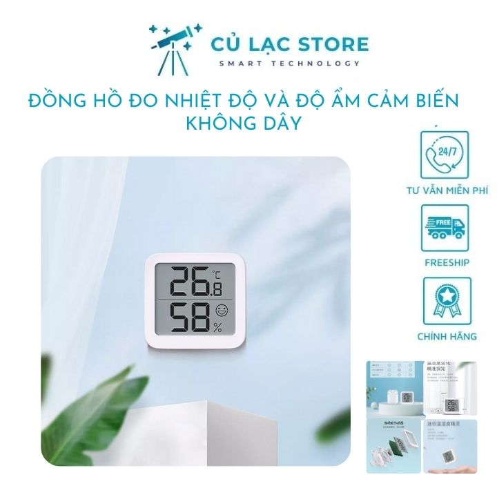 Đồng hồ đo nhiệt độ và độ ẩm cảm biến không dây