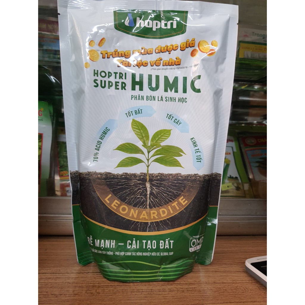 Phân Bón Sinh Học Super Acid Humic gói 250g - Phân Humic Axit giúp ra rễ mạnh, phục hồi cây, cải tạo đất