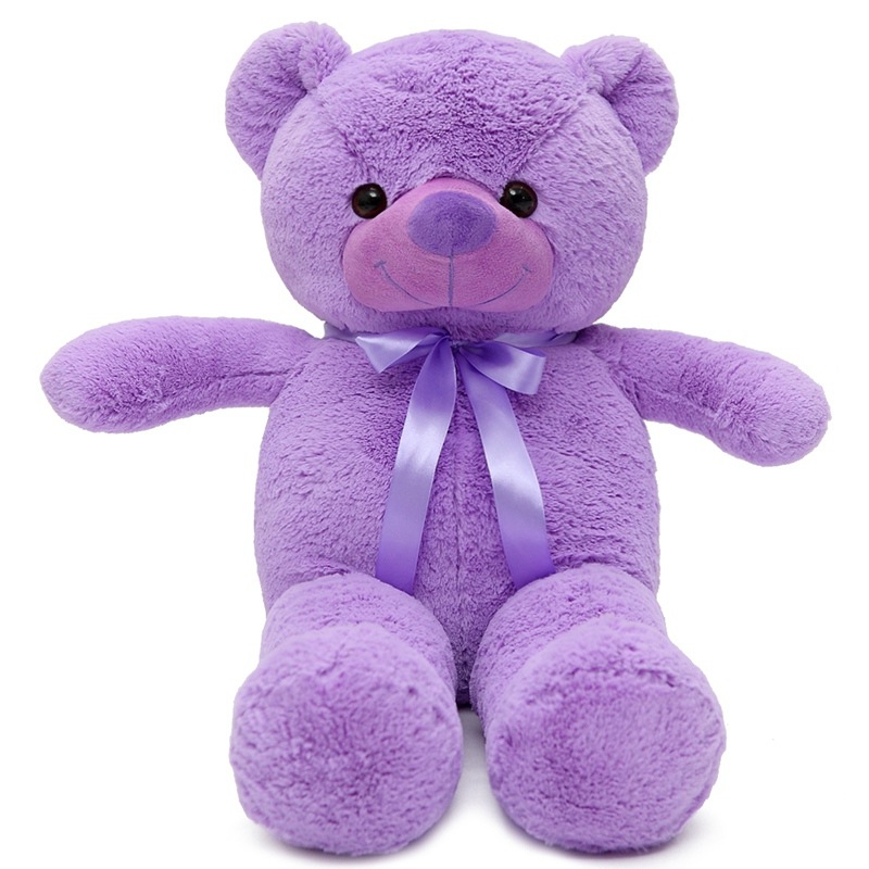 stuffed purple bear
