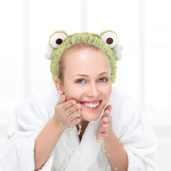 Băng đô rửa mặt sang trọng mùa thu đông băng đô cao hình đầu lâu dễ thương băng đô ếch hoạt hình phụ kiện tóc thỏ dâu tây băng đô gấu