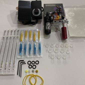 Combo bộ 1 máy xăm học viên kèm 1 mực xăm INTENZE Zuper + full phụ kiện