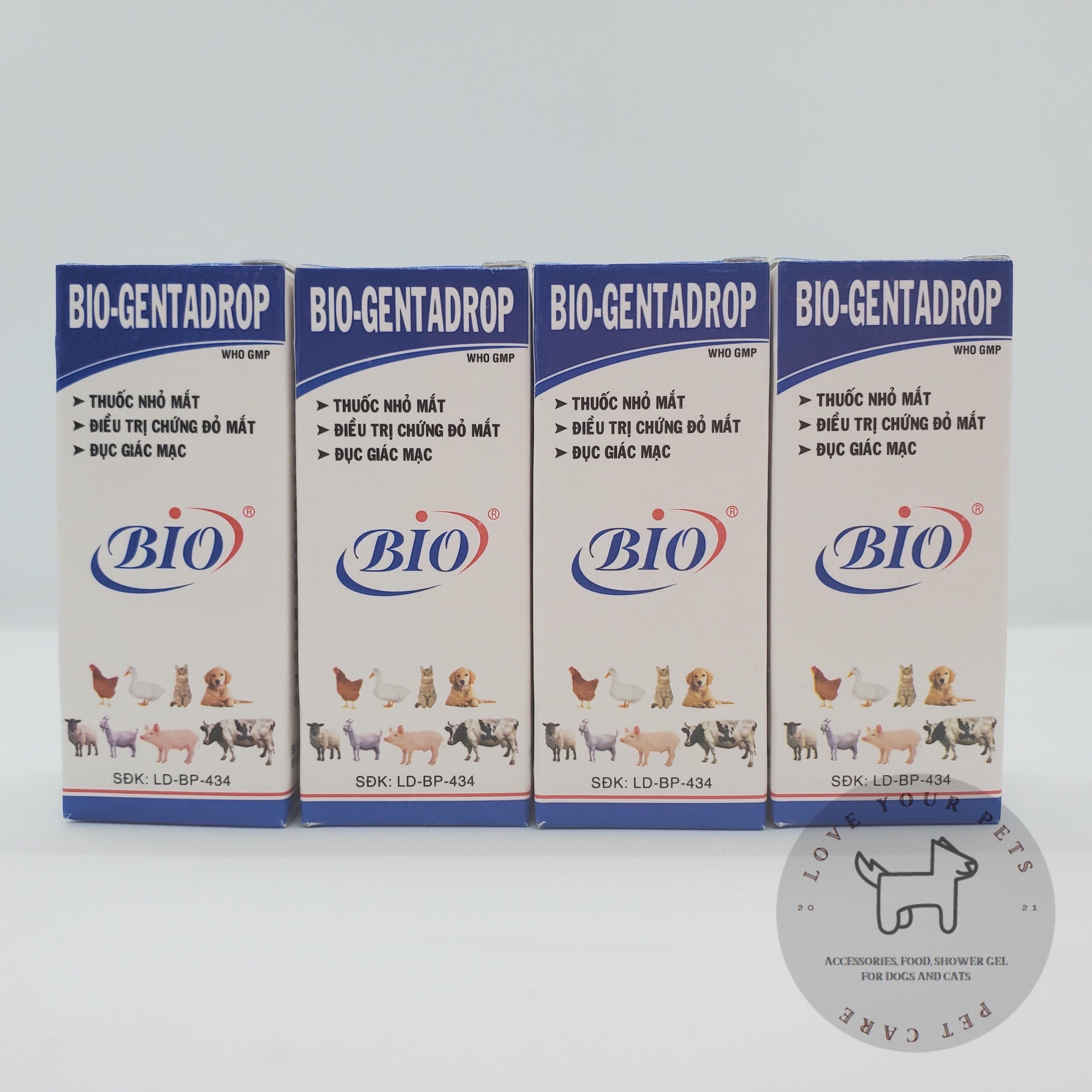 Dung dịch nhỏ mắt dành cho chó mèo bio-gentadrop - chai 10ml