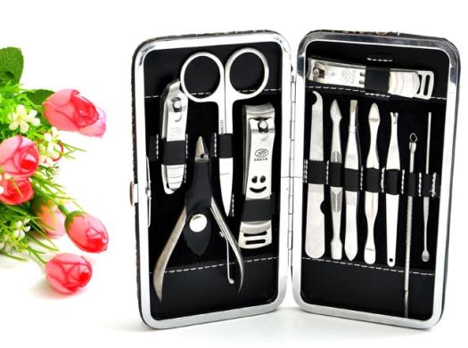 Bộ cắt móng 12 món-Bộ kìm cắt móng tay - Bộ kìm bấm móng tay 12 chi tiết - Bộ làm móng 12 món