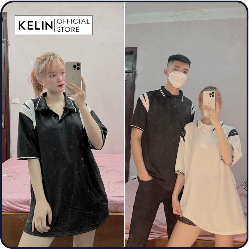 Áo polo viền vai nam quốc dân kelin cotton 2 màu ảnh thật kèm video