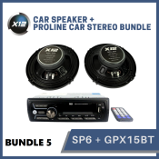 X12 Bundle 5: Car Stereo with Bluetooth + 2 Speakers