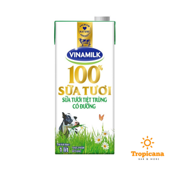 Sữa Tươi Tiệt Trùng Vinamilk 100% Có Đường (1L)