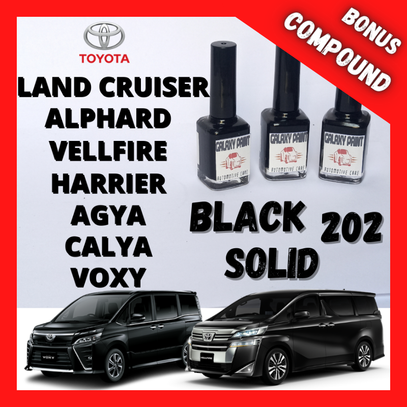 Cat Mobil Oles Toyota Hitam Black 202 Penghilang Goresan Baret Lecet Body Mudah Murah Harga  69,500 Ringgit*Penghantaran Percuma