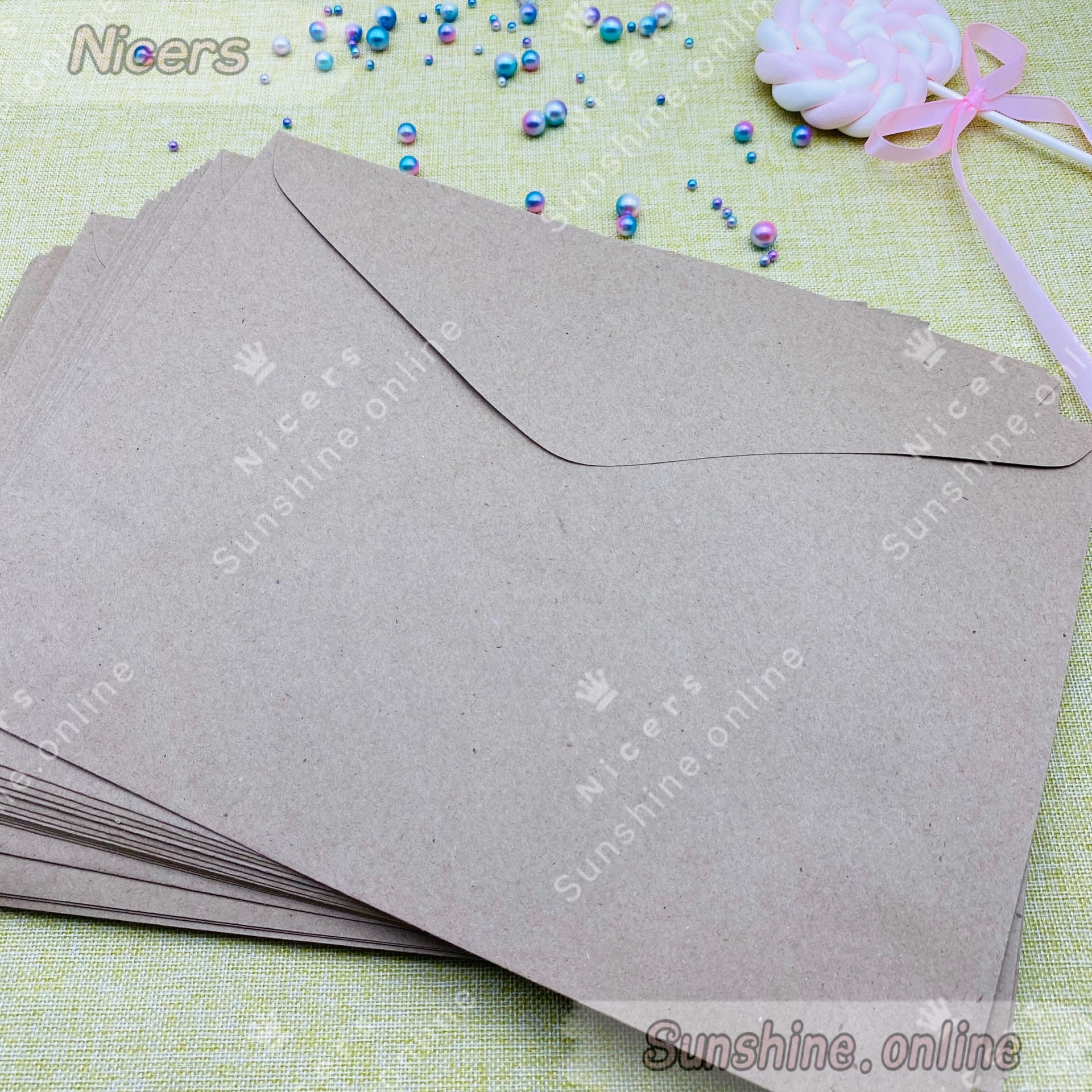 25pcs Brown Envelope Office Envelope School Supplies File Paper Envelope