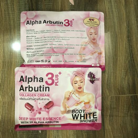 Tắm Trắng Alpha Arbutin Collagen Cream-Sét 3 Gói-