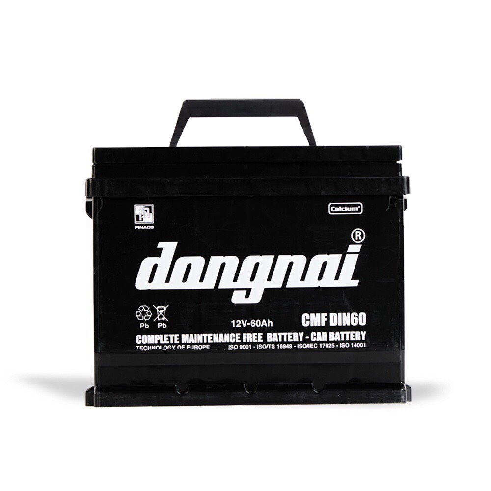 Ắc quy khô miễn bảo dưỡng đồng nai cmf din60 | 12v - 60ah