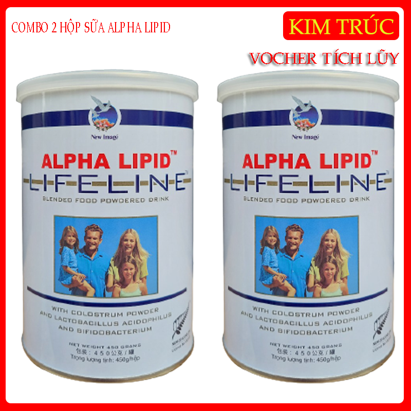 Combo 2 hộp sữa non alpha lipid lifeline 450g vocher tích lũy