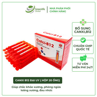 Canxi B12 Đại Uy (Hộp 20 ống)