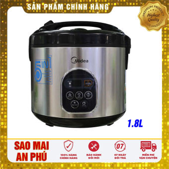Xả tồn kho - Nồi Cơm Điện Tử 1.8L Midea MR-CD1816 Lòng Nồi Dầy, Chống Dính, Công suất 650W, mâm nhiệt lớn 5 chế độ nấu tự động