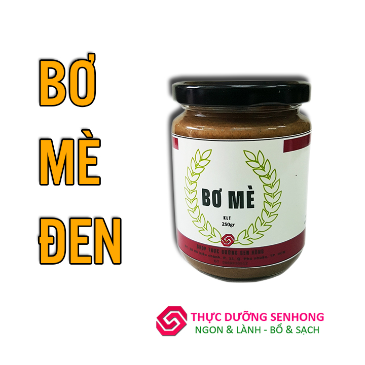 Bơ mè đen, bơ vừng (250gr) Mè đen nguyên chất 100% không đường, sữa, gia vị