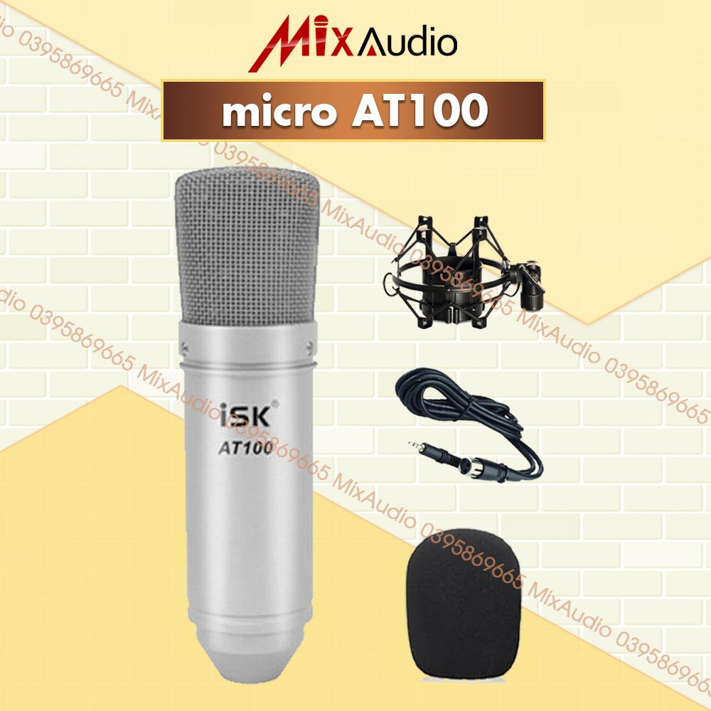 micro thu âm isk at100 hàng loại 1 mic hát livestream thu âm 1