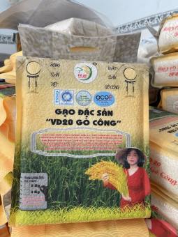 Gạo đặc sản VD 20 Gò Công chuẩn xuất Châu Âu thương hiệu HKG nông sản việt , an toàn cho sức khỏe tốt cho người già và trẻ em . tặng ngay 1 ký tấm VD 20 trị giá 22.000 khi mua sản phẩm