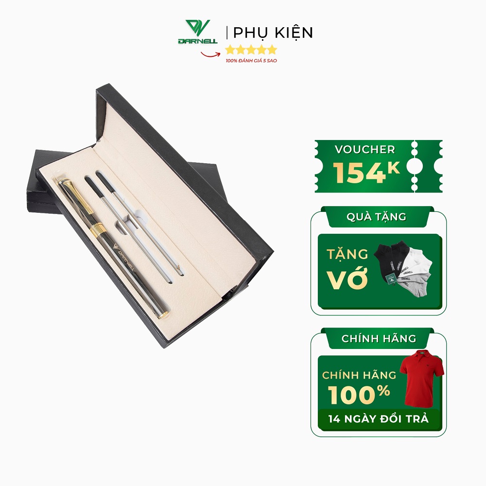 Hộp bút darnell cao cấp kèm 3 ngòi bút dn0104