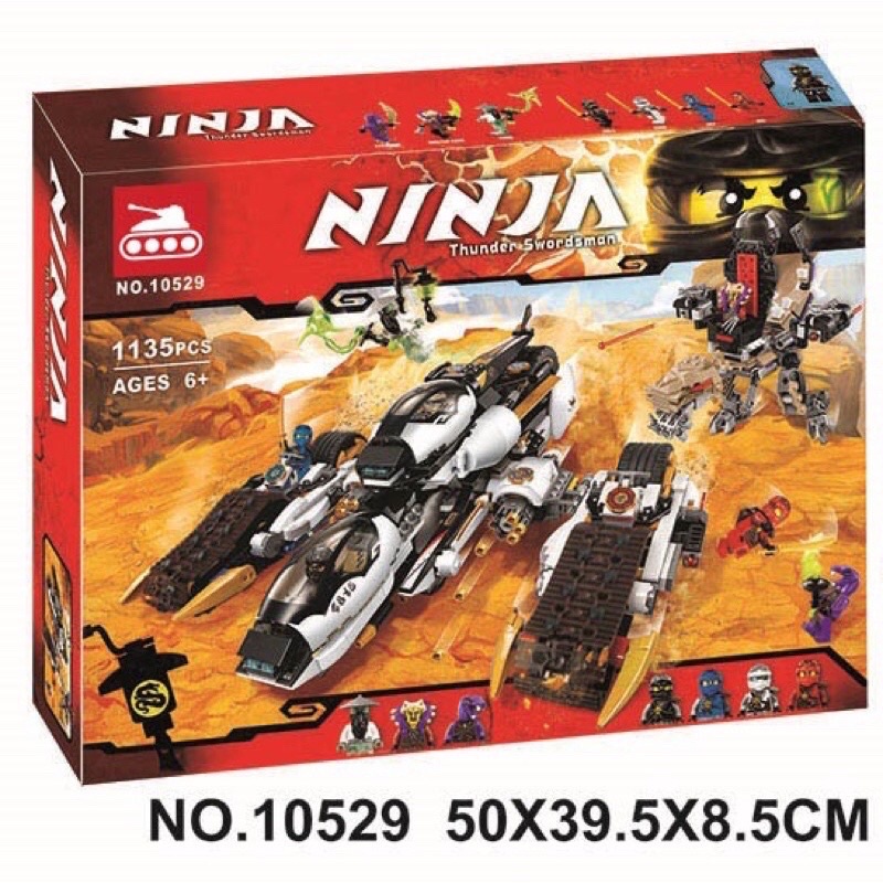 Đồ chơi xếp hình ninja go 10529 - lắp ráp xe chiến đấu tàng hình ultra stealth raider 1135 mảnh