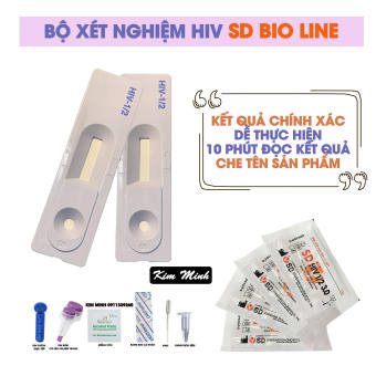 Bộ 2 que thử xét nghiệm HIV tại nhà SD bioline lấy máu đầu ngón tay có kết quả sau 10 phút chính xác dễ thực hiện