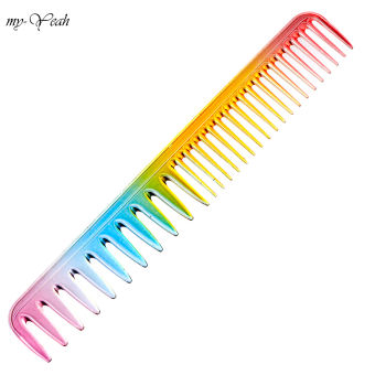 1 Chiếc Lược Chải Tóc Cầu Vồng Chống Tĩnh Điện, Lược Thẳng Chịu Nhiệt Hai Đầu, Salon Chuyên Nghiệp Dụng Cụ Tạo Kiểu Tóc-02