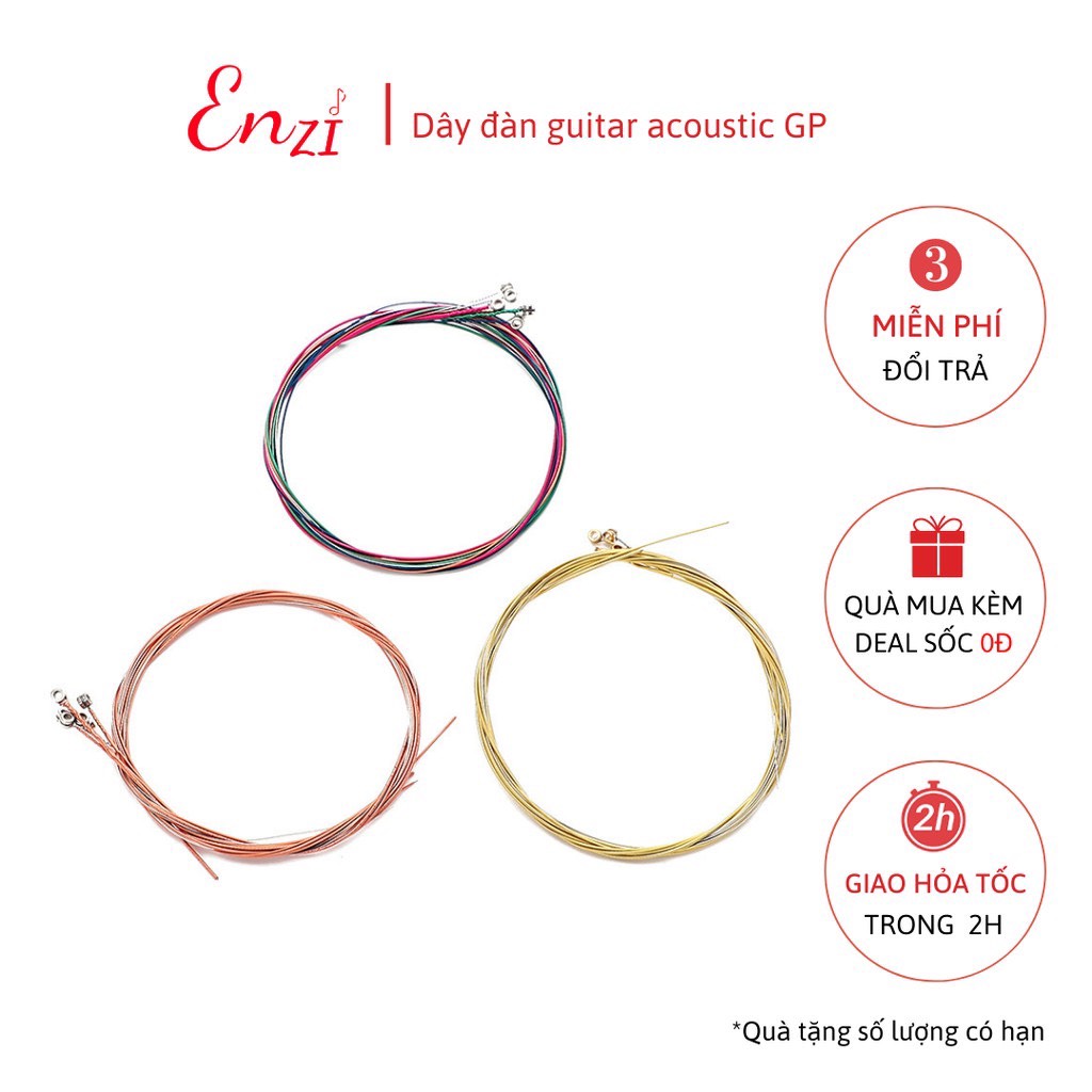 Dây đàn guitar acoustic dây sắt chất lượng dành cho đàn ghita Enzi
