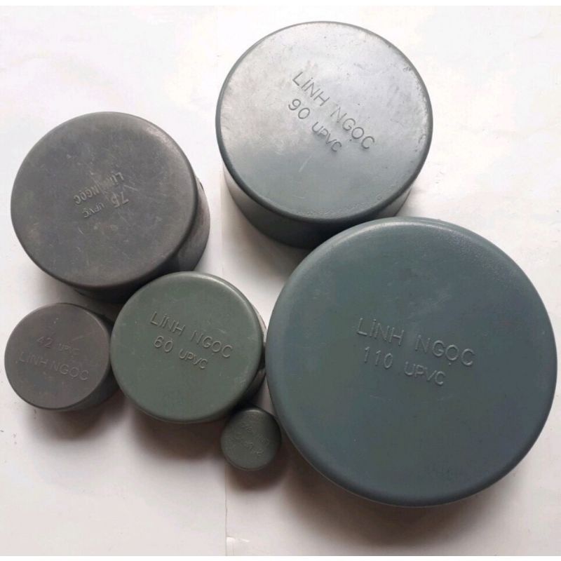 Nắp bịt nhựa pvc, bịt chụp trơn pvc các cơ 21/27/34/42/48/60/75/90/110/140/160/200mm