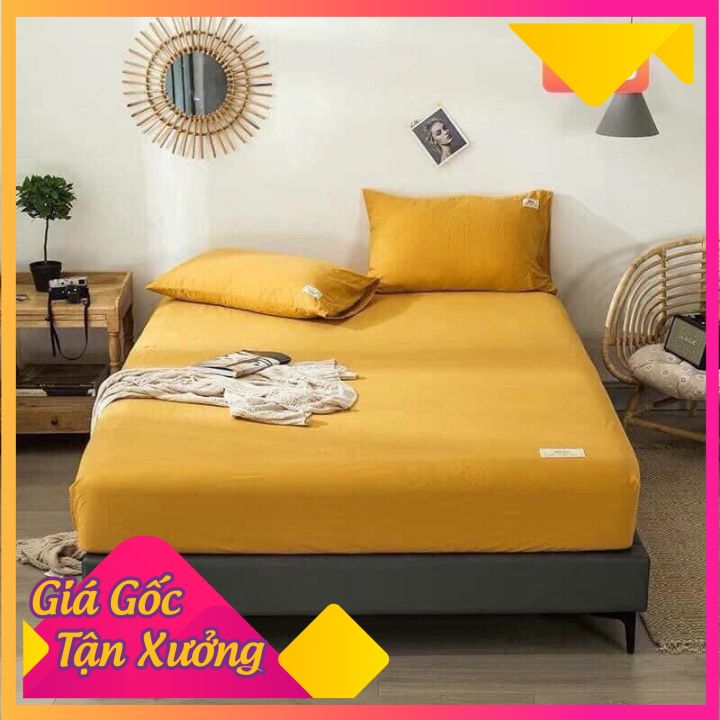 Bộ ga gối chất cotton tici mềm, min, mát, không nhăn hàng bao chuẩn bao đẹp