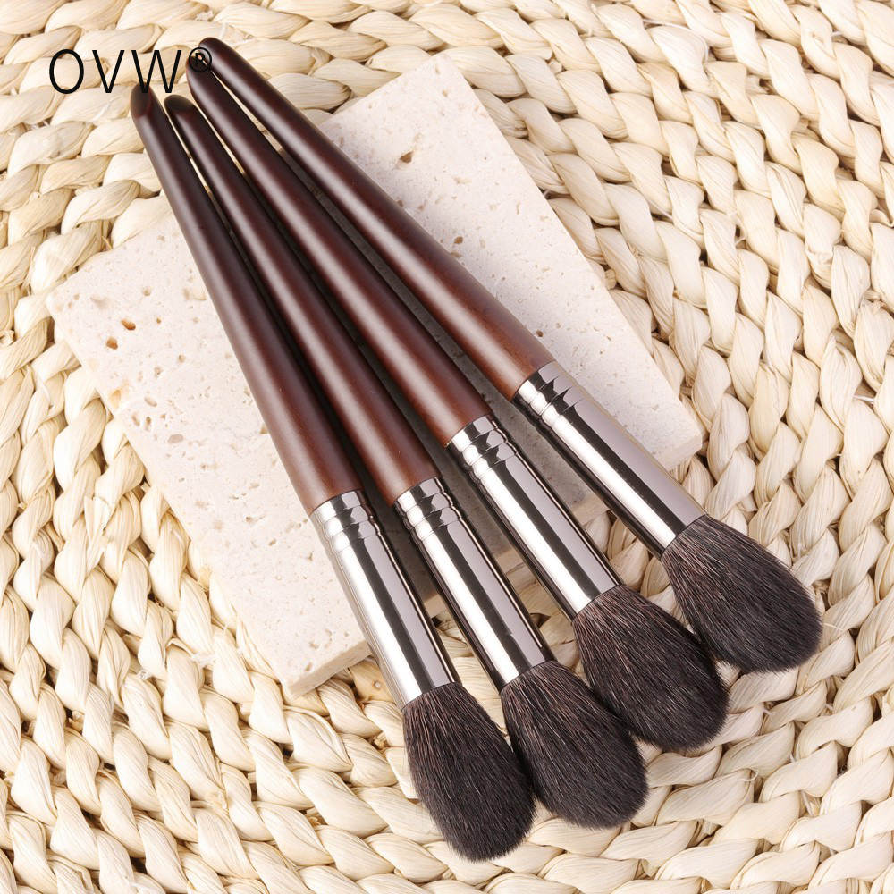 OVW 2 Pcs. Face Highlight Goat Hair Brushes Fluffy Tapered Highlighter Buffing Makeup Brush XQ05x2