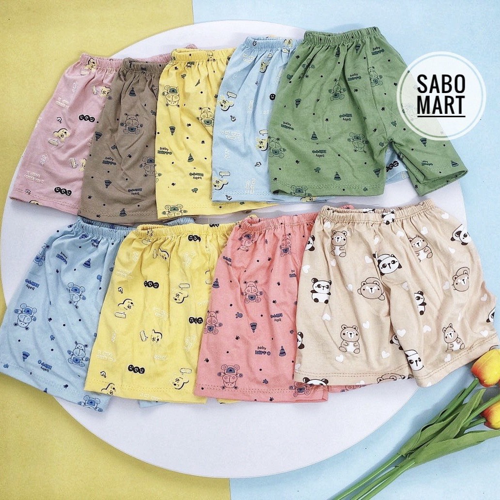 Combo 5 quần đùi thun lạnh k.woo cực mát lịm cho bé 5-15kg