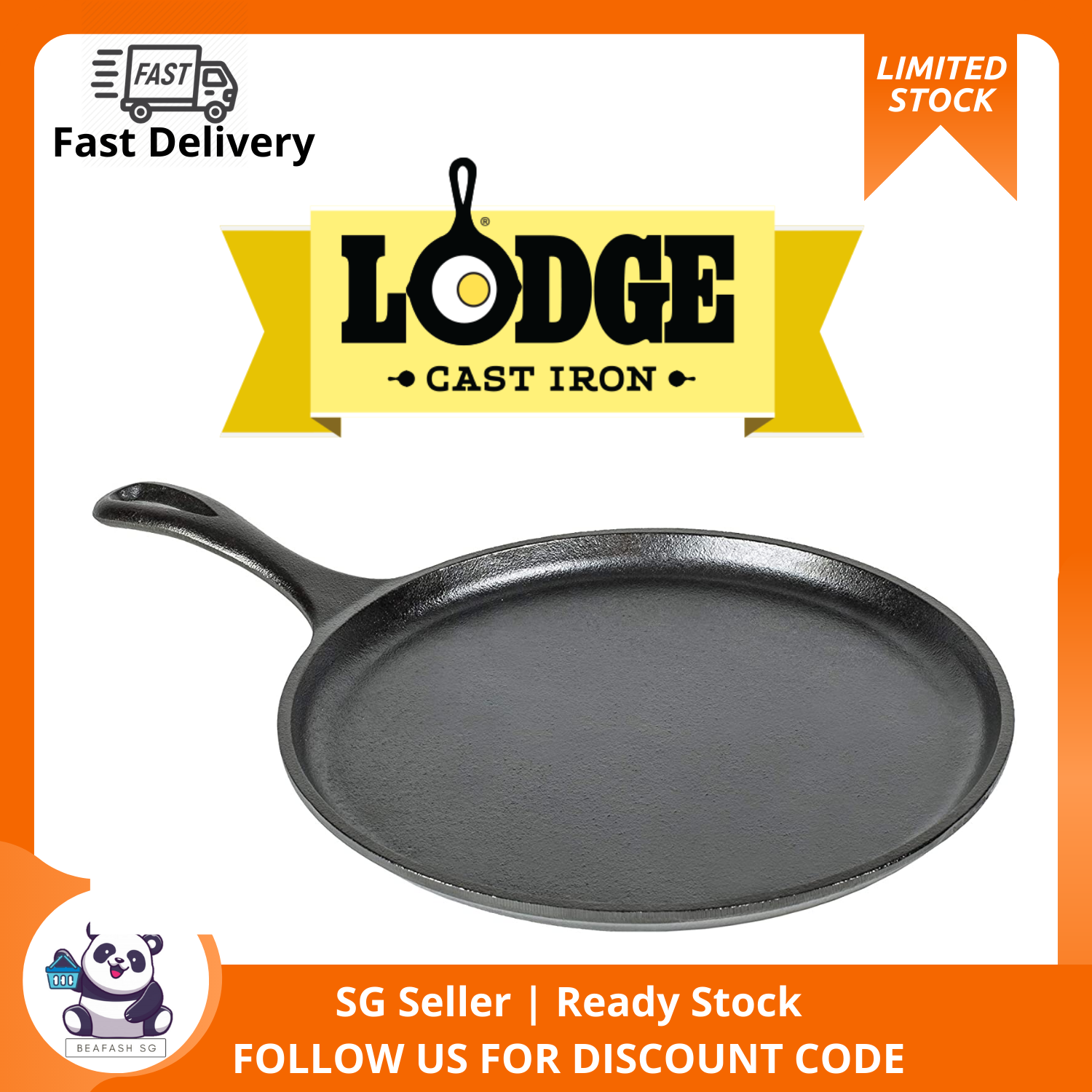 Lodge Wildlife Series 10.5 in. Cast Iron Moose Griddle L9OGWLMO