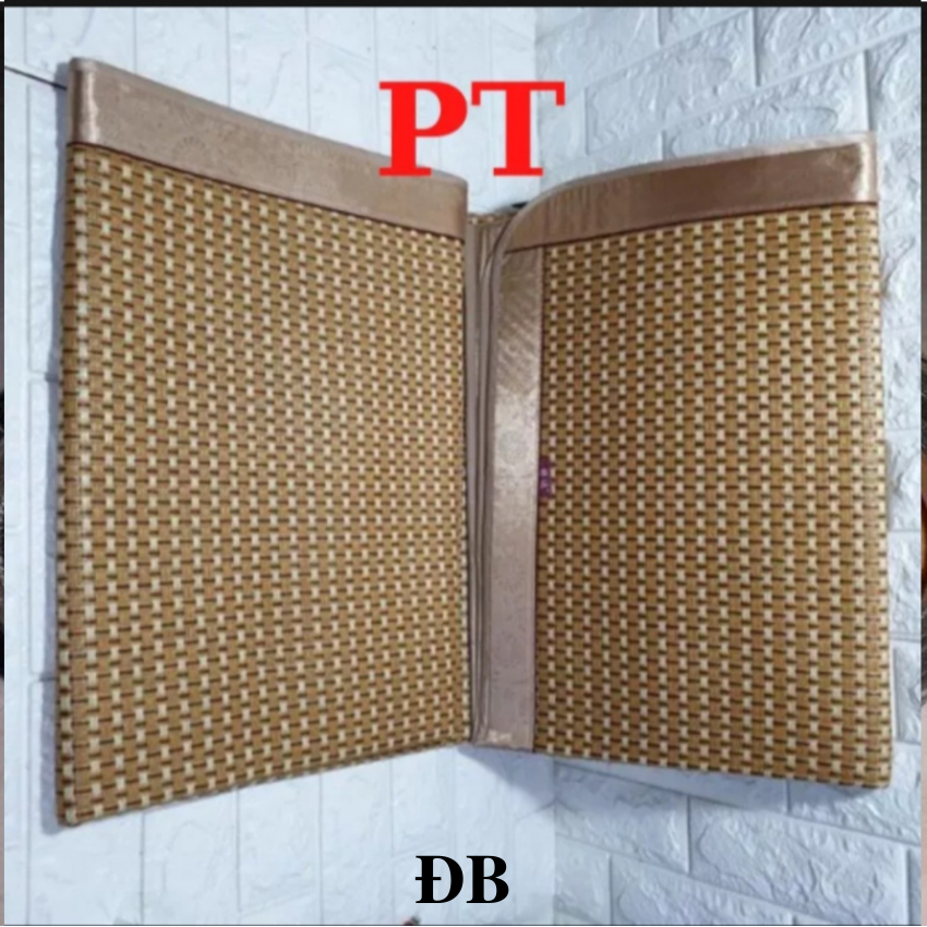 Chiếu mây điều hòa cao cấp sợi mây tổng hợp không sợ nóng bí, mặt dưới phủ nano, có đai chun cột góc