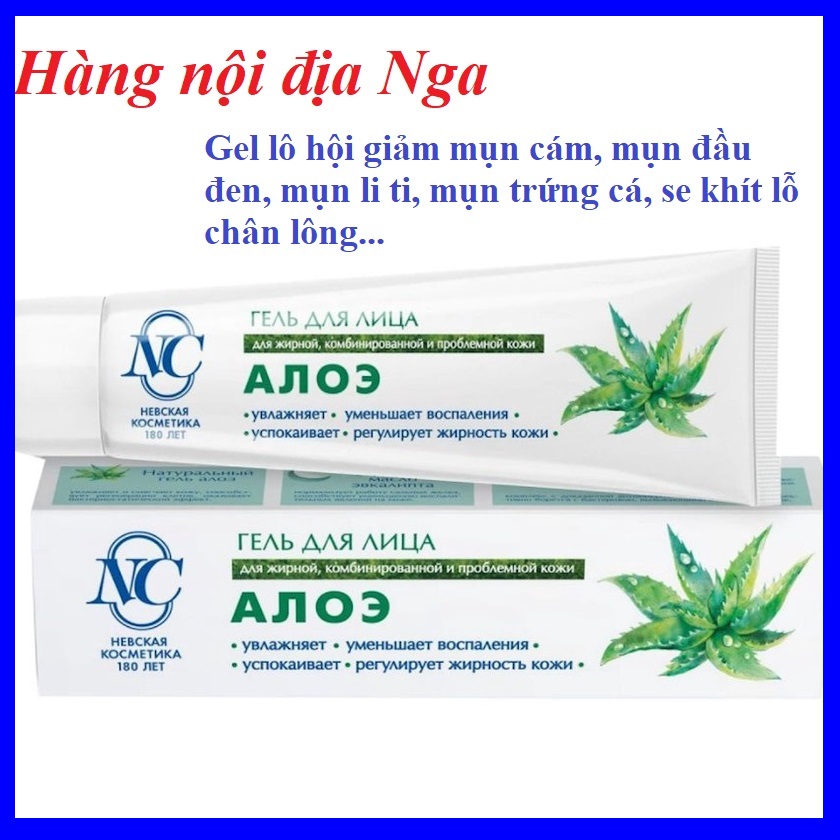 [HOT] Gel lô hội giảm mụn đầu đen, mụn cám, mụn li ti, mụn ẩn, Kem ngừa mụn bọc, mụn mủ, Gel lô hội nga - Hàng nội địa Nga