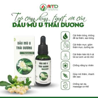 Dầu mù u Thái Dương - Chăm sóc làn da giảm bỏng giảm ngứa giảm hăm tã...