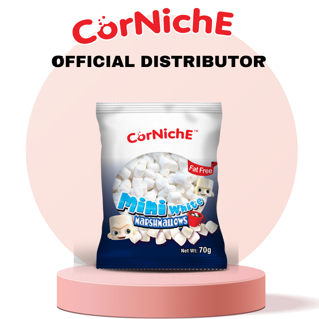 Kẹo marshmallow nhập khẩu mini white corniche 70g