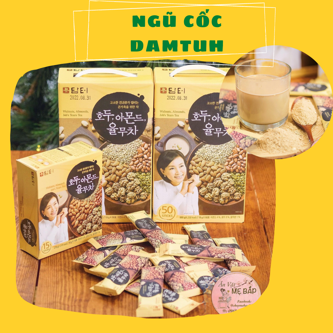 Bột Ngũ Cốc Damtuh Hàn Quốc - Mix 5 loại hạt - dạng pha uống, thay thế tinh bột hàng ngày [Date 06/2024]