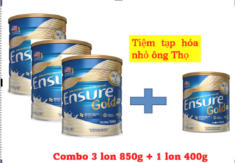 Combo 3 lon 850g và 1 lon 400g Sữa Ensure  - hương vani
