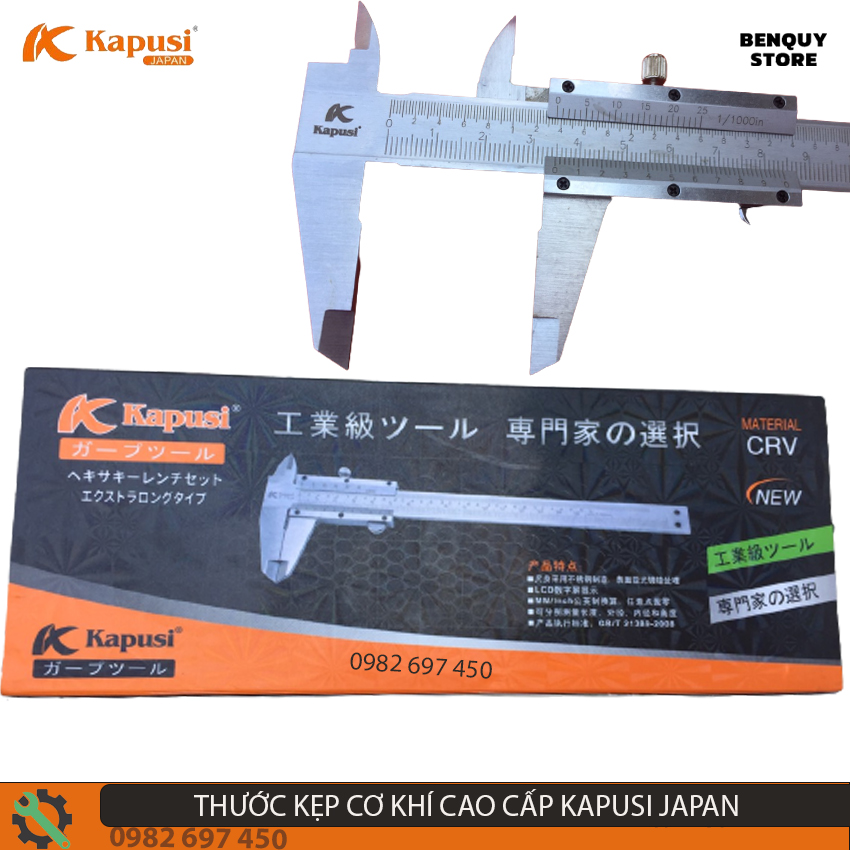 Thước kẹp cơ khí 200mm kapusi japan - thước kẹp dem 200mm hàng cao cấp công nghệ nhật bản. thép carbon siêu cứng.