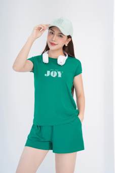 Set đồ nữ in chữ tay hến - Bộ đồ thun Loza BH01